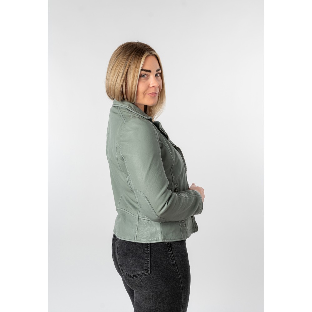Kurtka skórzana damska Mauritius Dusty Green MWBajah