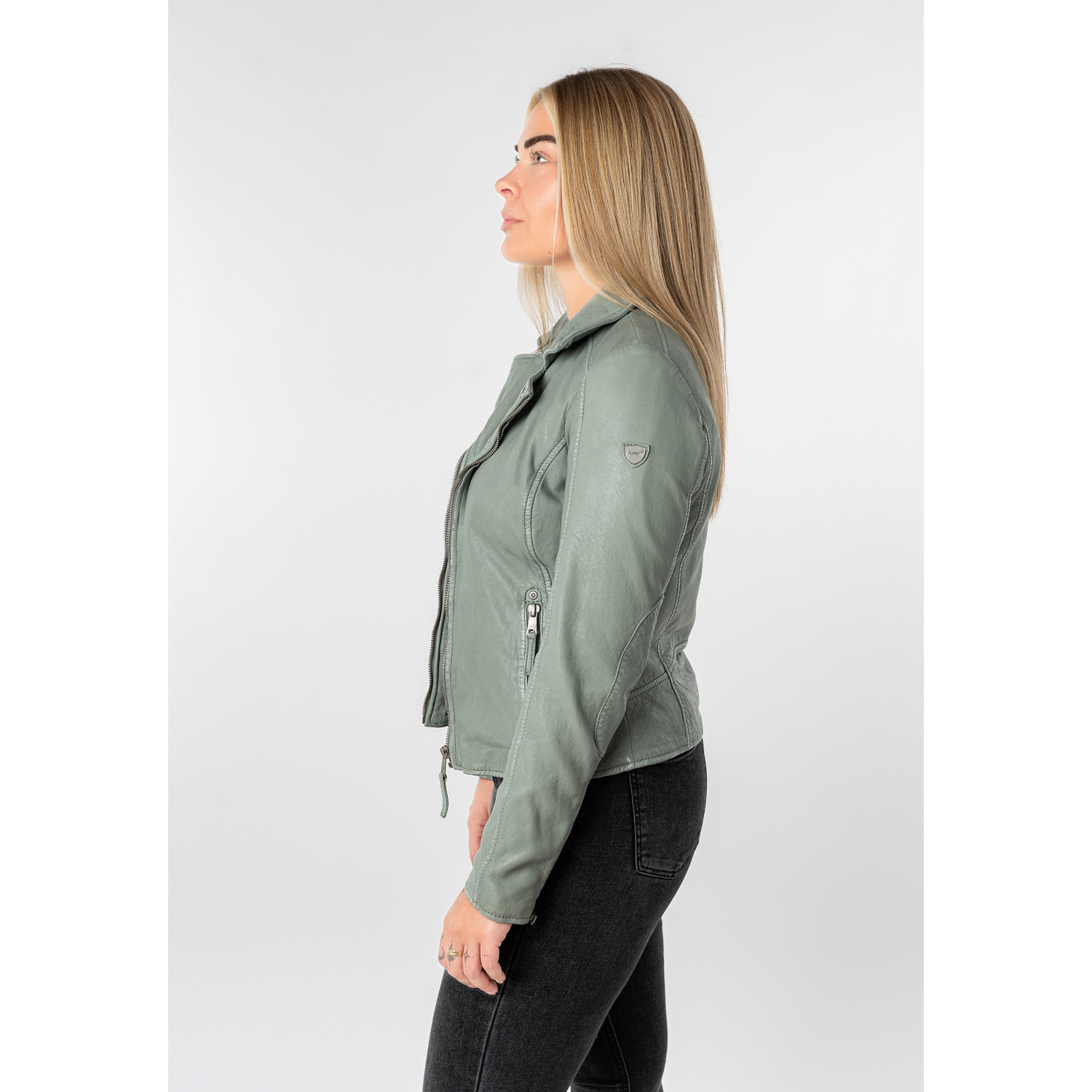 Kurtka skórzana damska Mauritius Dusty Green MWBajah – Kurtki skórzane