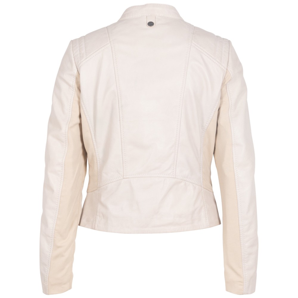 Kurtka skórzana damska Mauritius kość słoniowa MWBylli