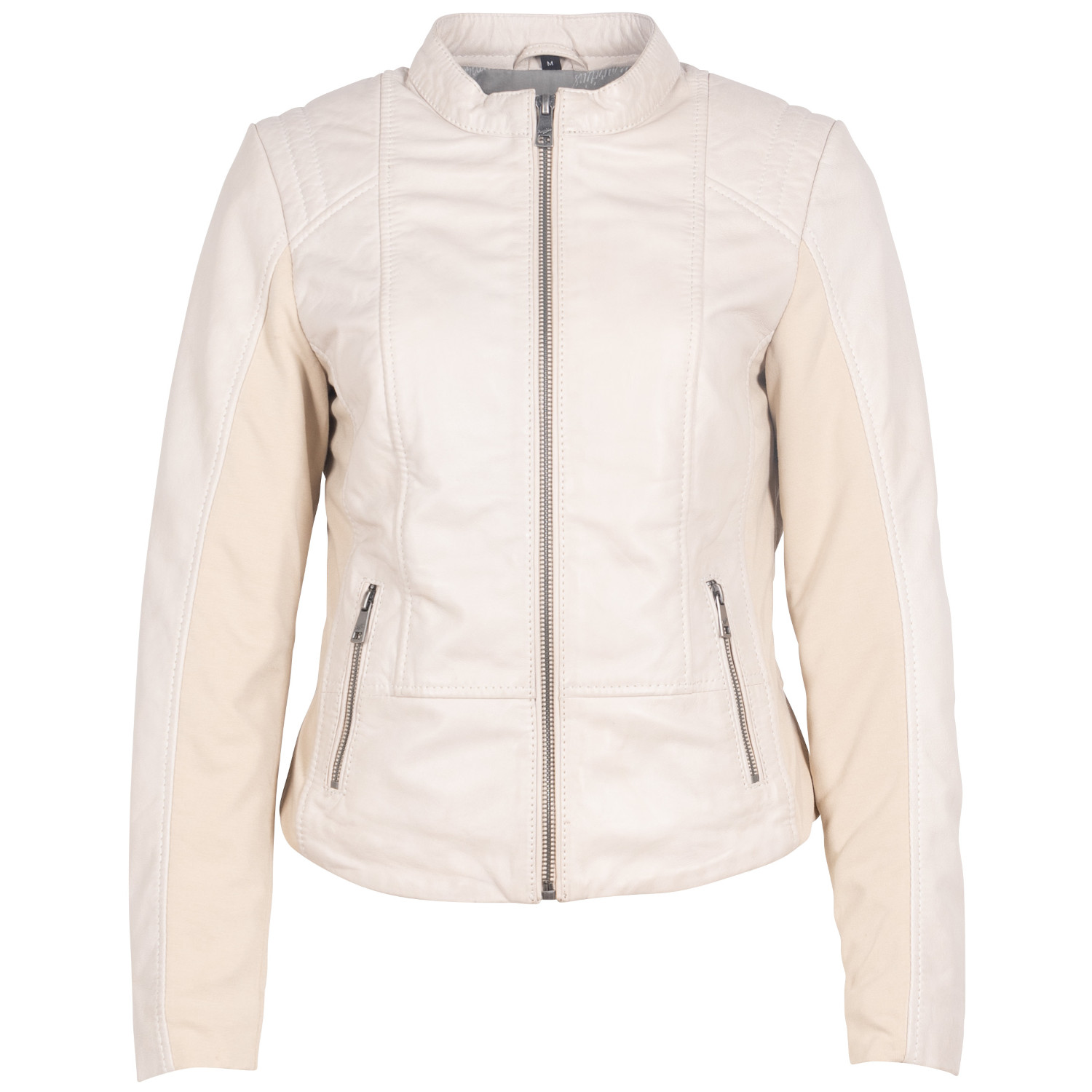 Kurtka skórzana damska Mauritius kość słoniowa MWBylli – Kurtki skórzane