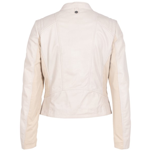 Kurtka skórzana damska Mauritius kość słoniowa MWBylli
