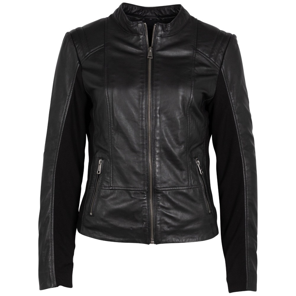 Kurtka skórzana damska Mauritius Czarna MWBylli - readytowear