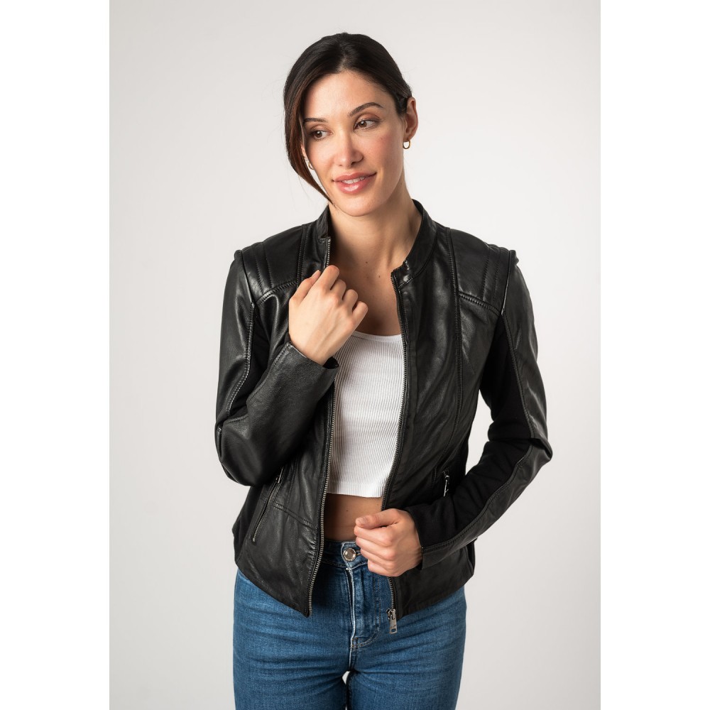 Kurtka skórzana damska Mauritius Czarna MWBylli - readytowear