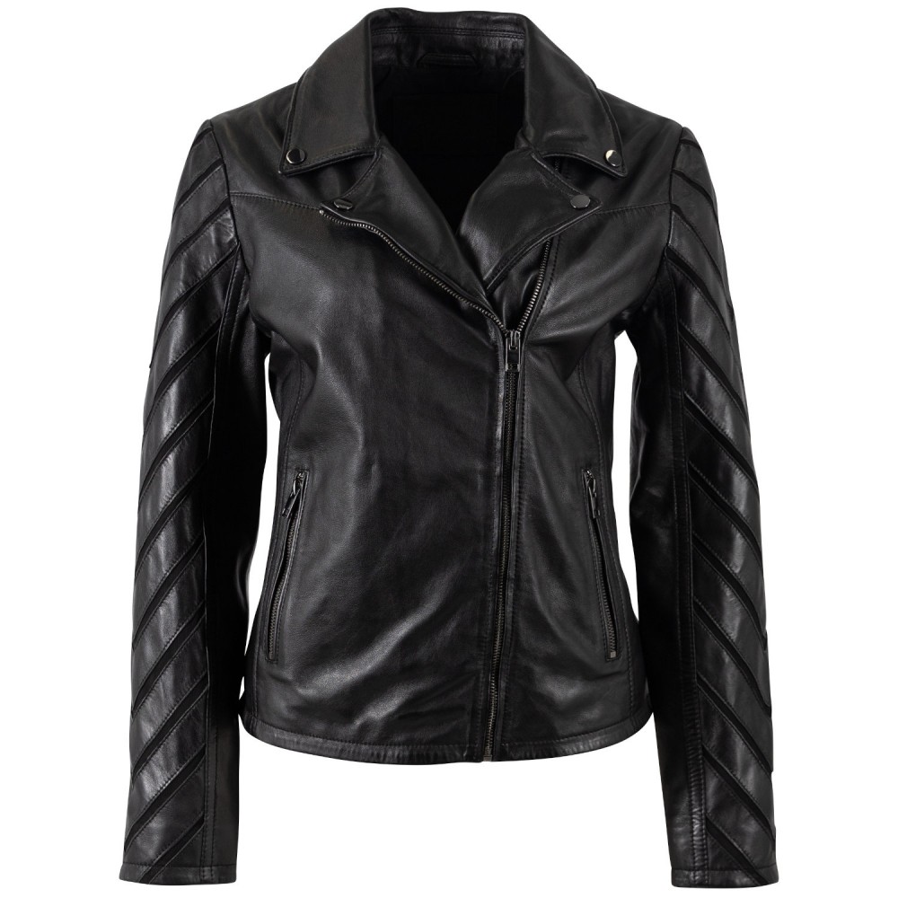 Kurtka skórzana damska Mauritius Czarna MWCady