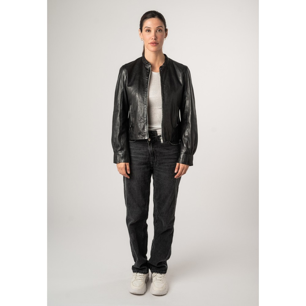 Kurtka skórzana damska Mauritius Czarna MWCandie - readytowear