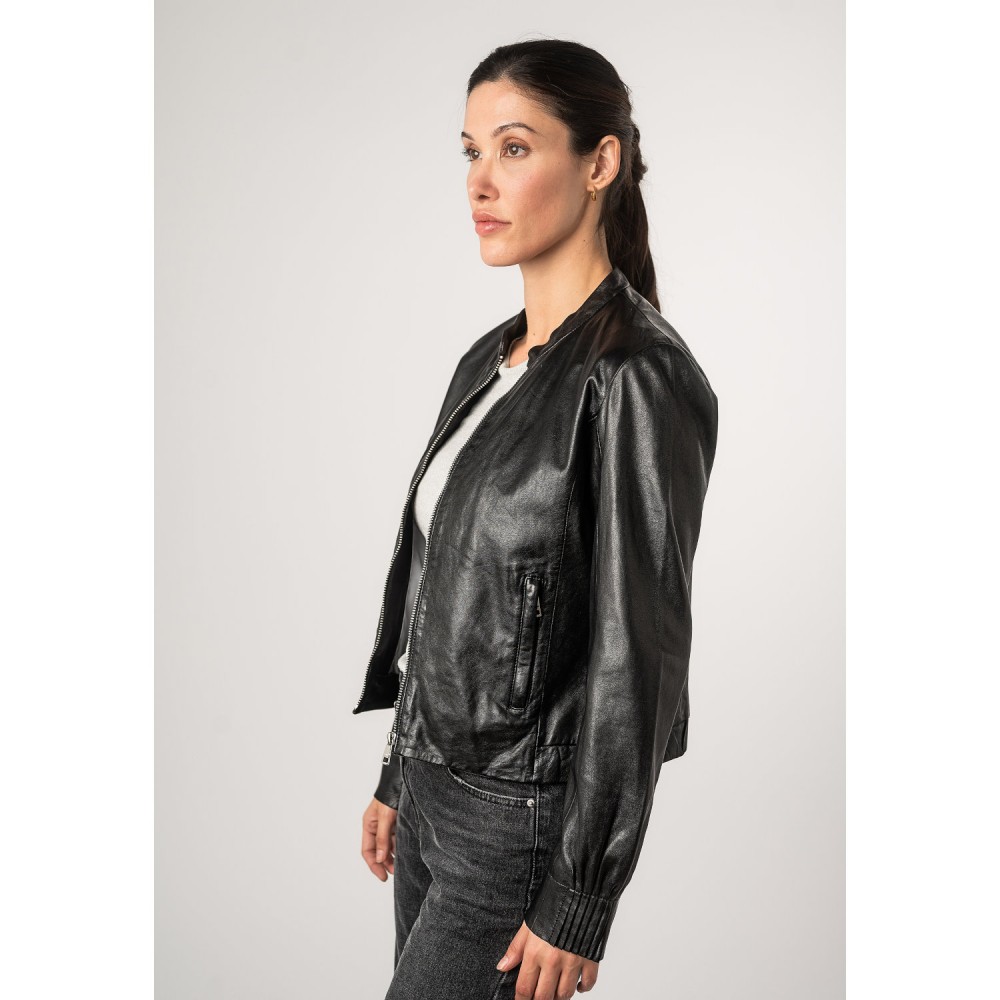 Kurtka skórzana damska Mauritius Czarna MWCandie - readytowear