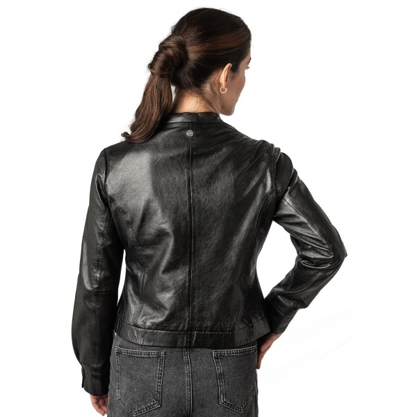 Kurtka skórzana damska Mauritius Czarna MWCandie