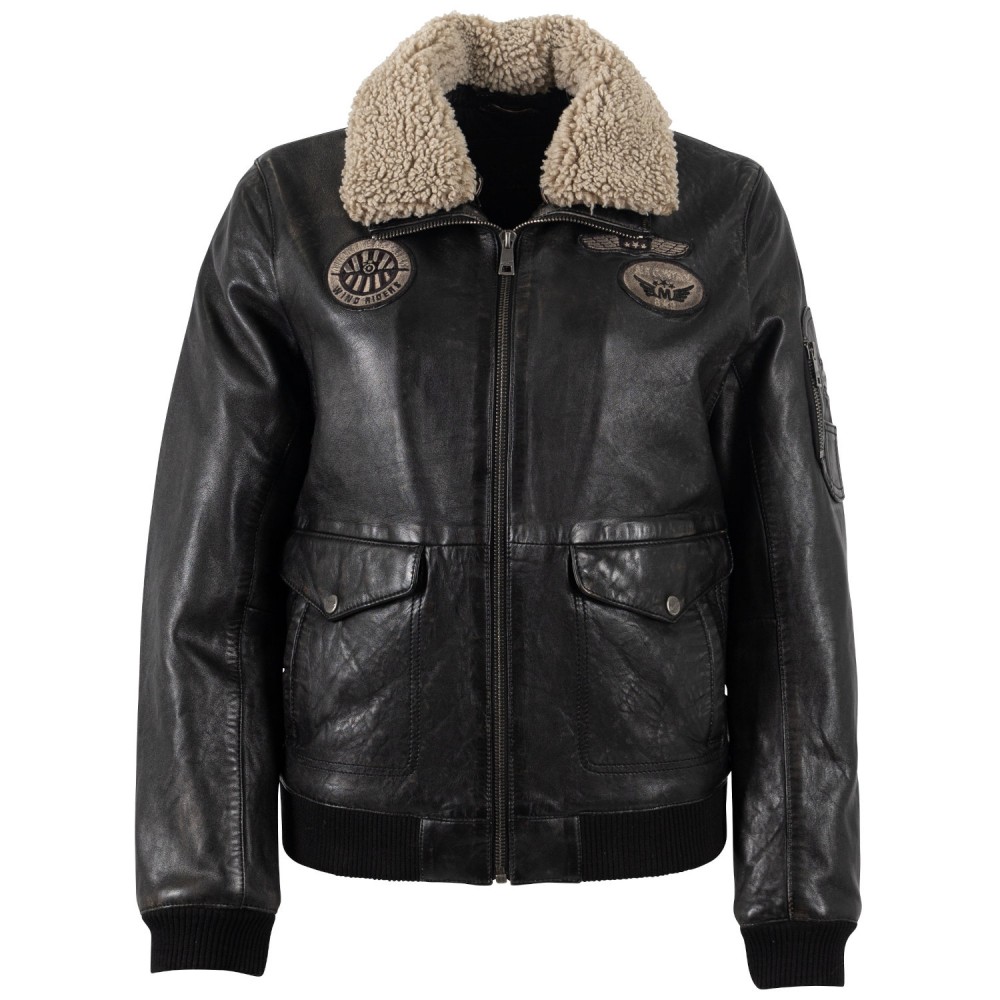 Kurtka skórzana damska Mauritius Czarna Vintage MWCarlene