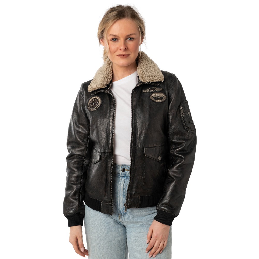 Kurtka skórzana damska Mauritius Czarna Vintage MWCarlene