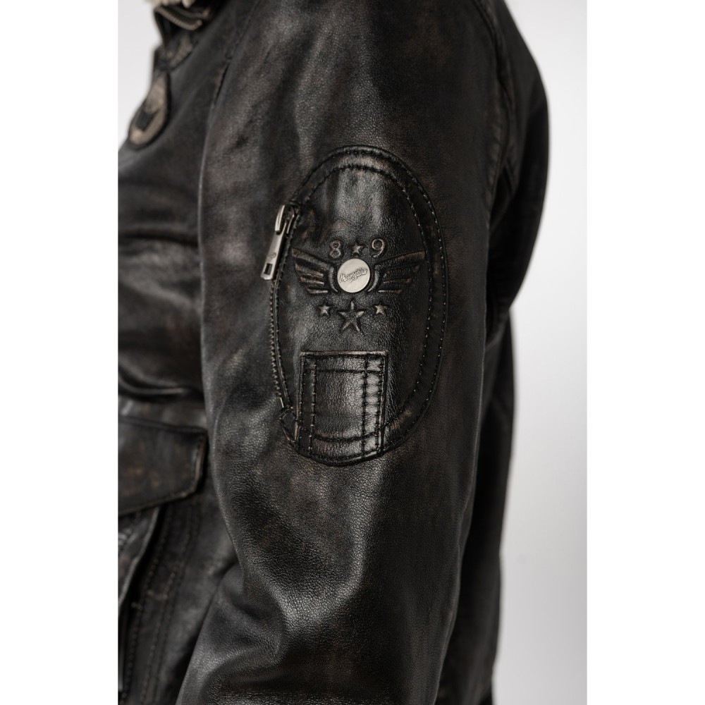 Kurtka skórzana damska Mauritius Czarna Vintage MWCarlene