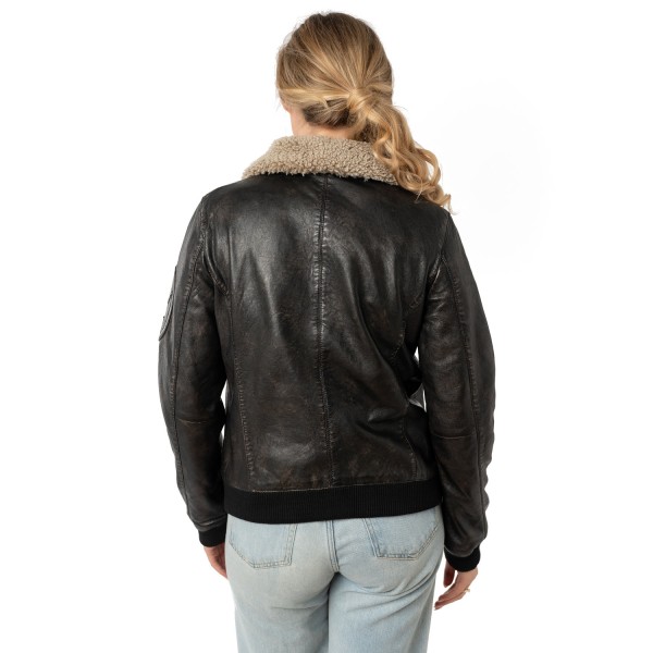 Kurtka skórzana damska Mauritius Czarna Vintage MWCarlene