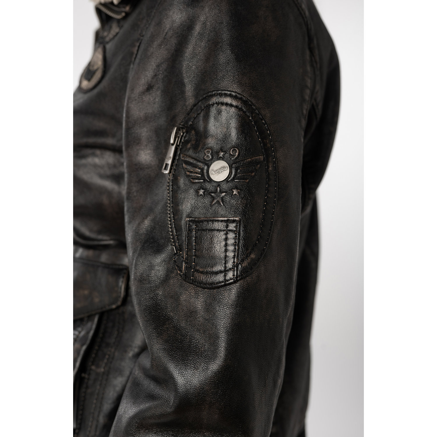 Kurtka skórzana damska Mauritius Czarna Vintage MWCarlene – Kurtki skórzane