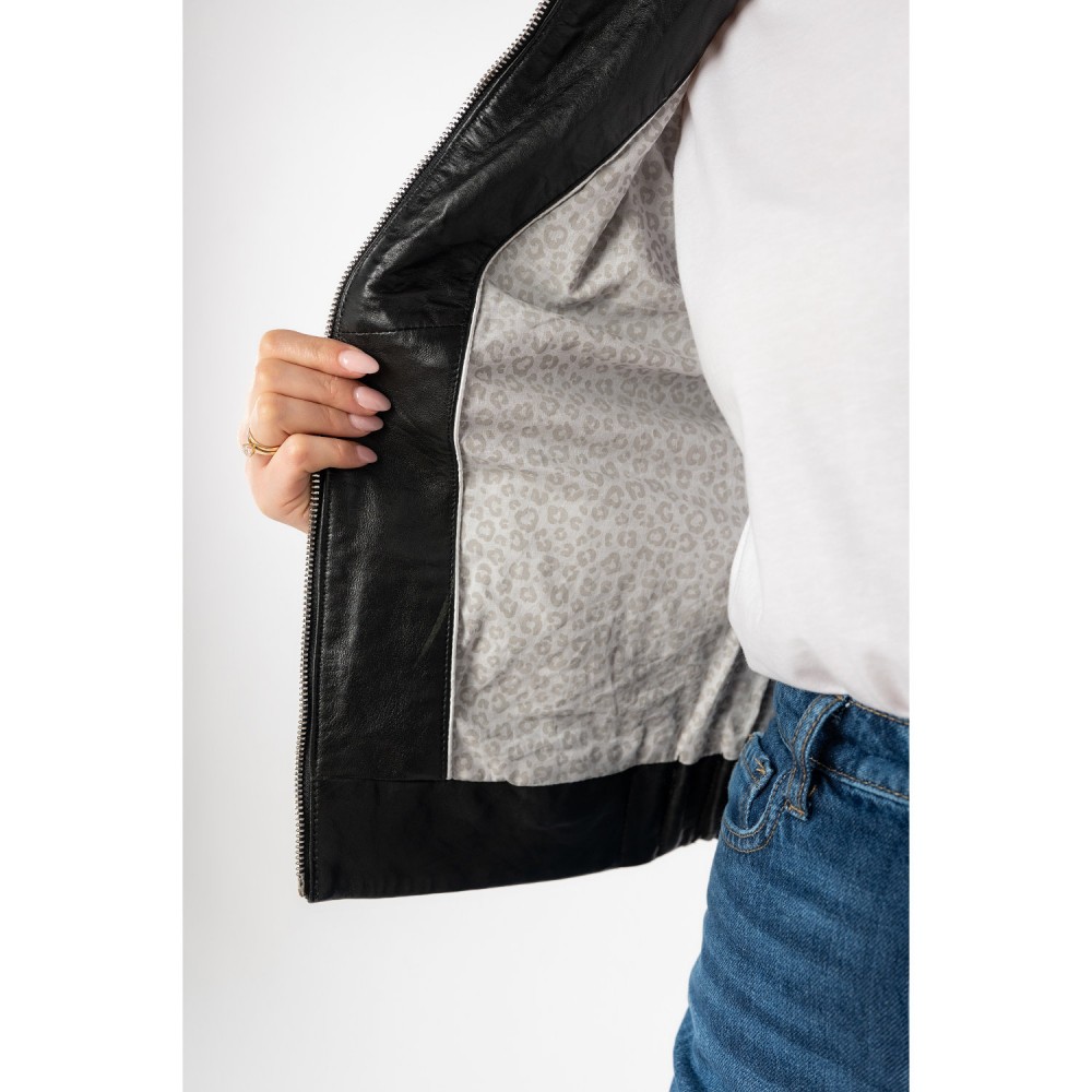 Skórzana Kurtka Damska Mauritius Czarna MWCassie - readytowear