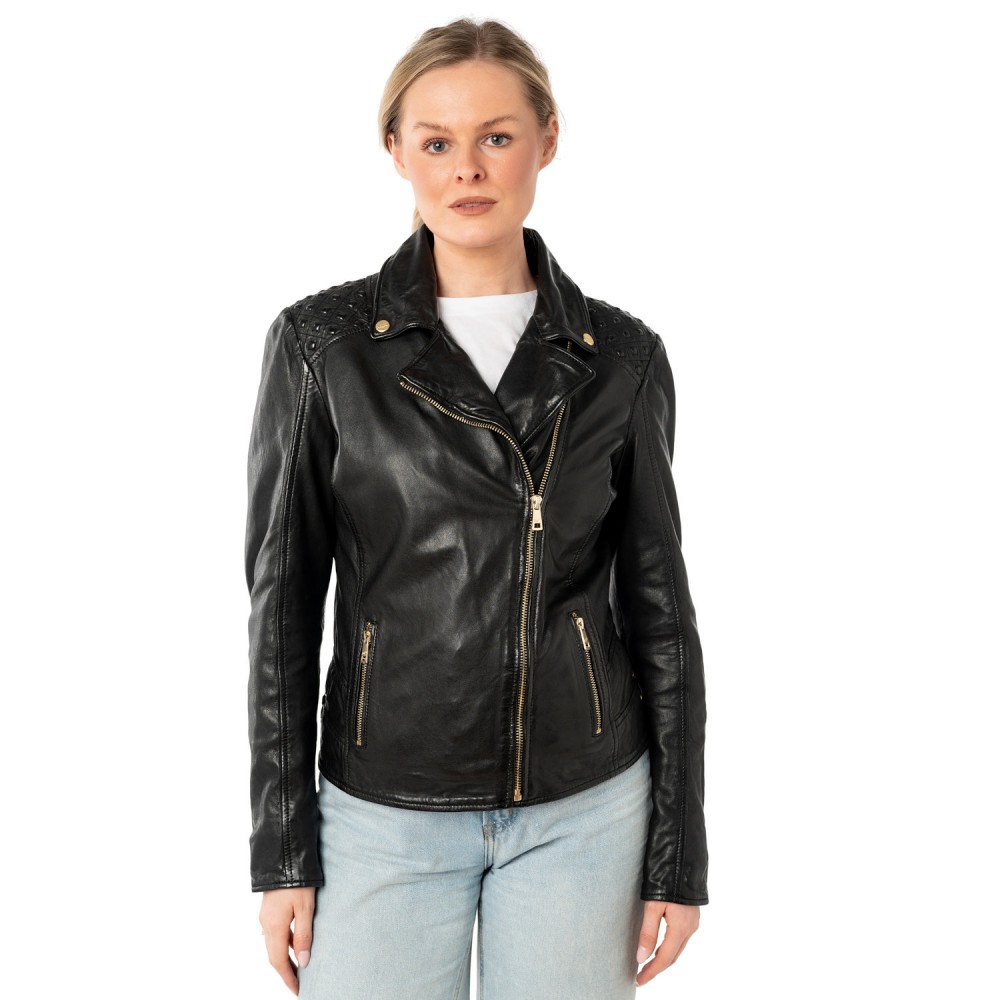 Kurtka skórzana damska Mauritius Czarna MWChlara