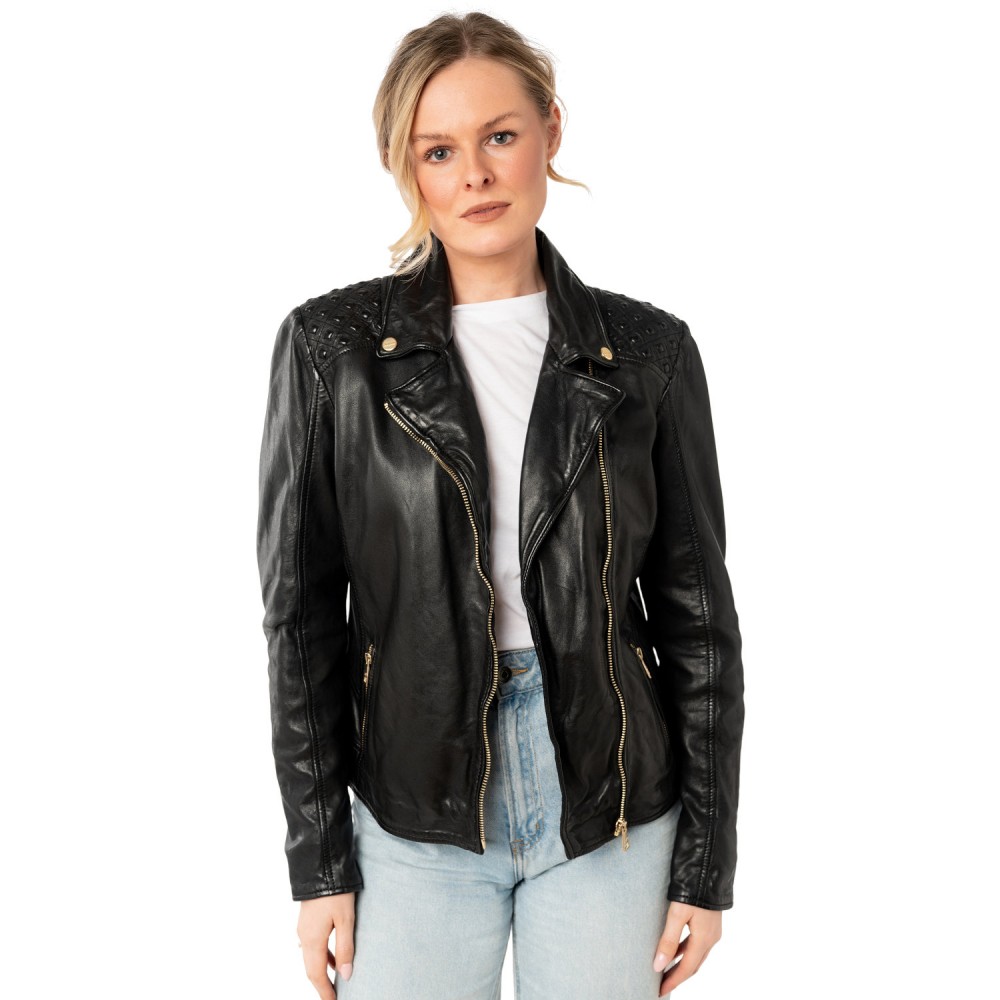 Kurtka skórzana damska Mauritius Czarna MWChlara