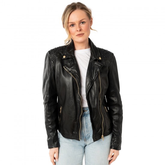 Kurtka skórzana damska Mauritius Czarna MWChlara