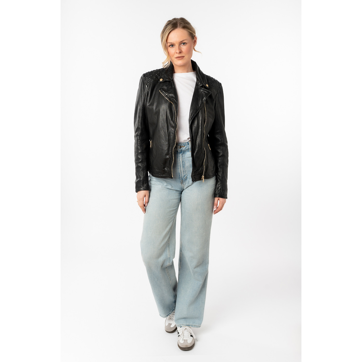 Kurtka skórzana damska Mauritius Czarna MWChlara – Kurtki skórzane