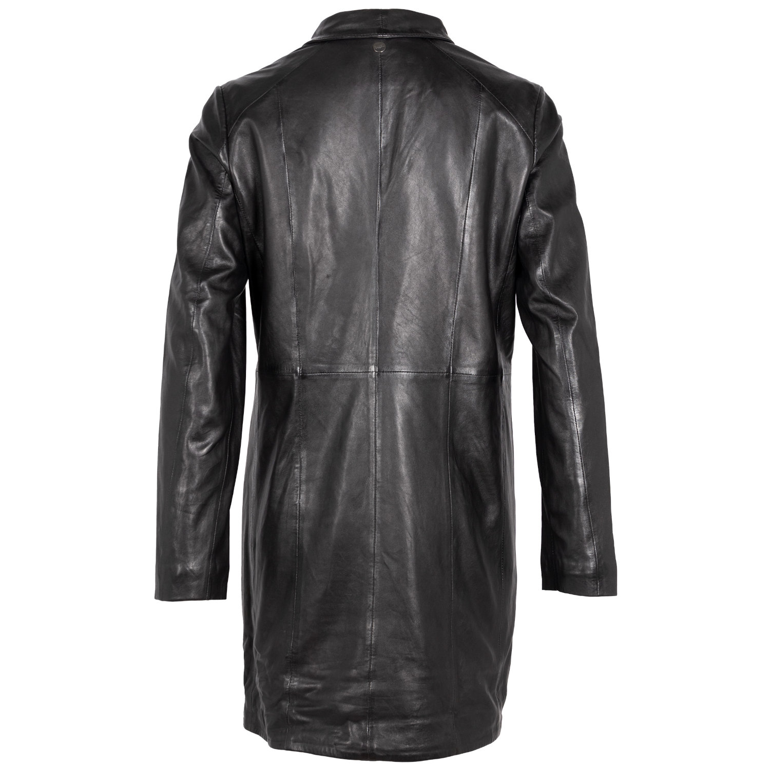 Długa Skórzana Kurtka Damska Mauritius Czarna MWCita – Kurtki skórzane