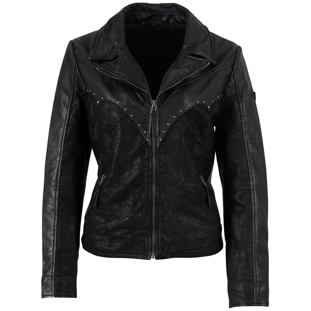 Kurtka skórzana damska Mauritius Czarna MWCollien