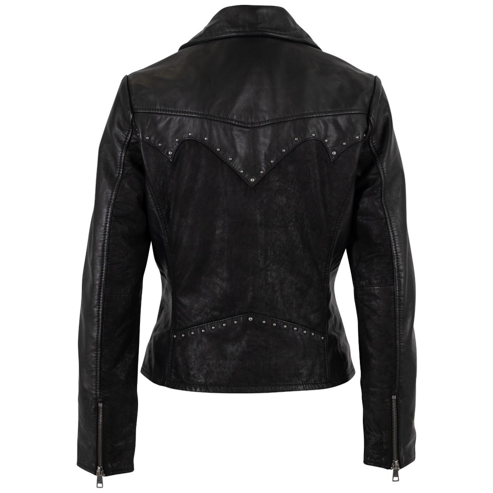 Kurtka skórzana damska Mauritius Czarna MWCollien