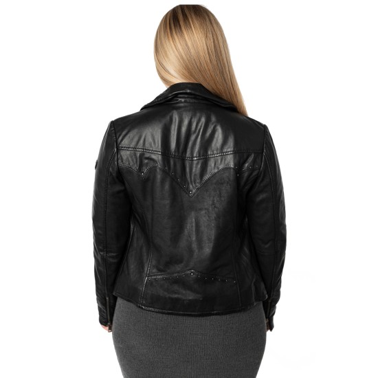 Kurtka skórzana damska Mauritius Czarna MWCollien