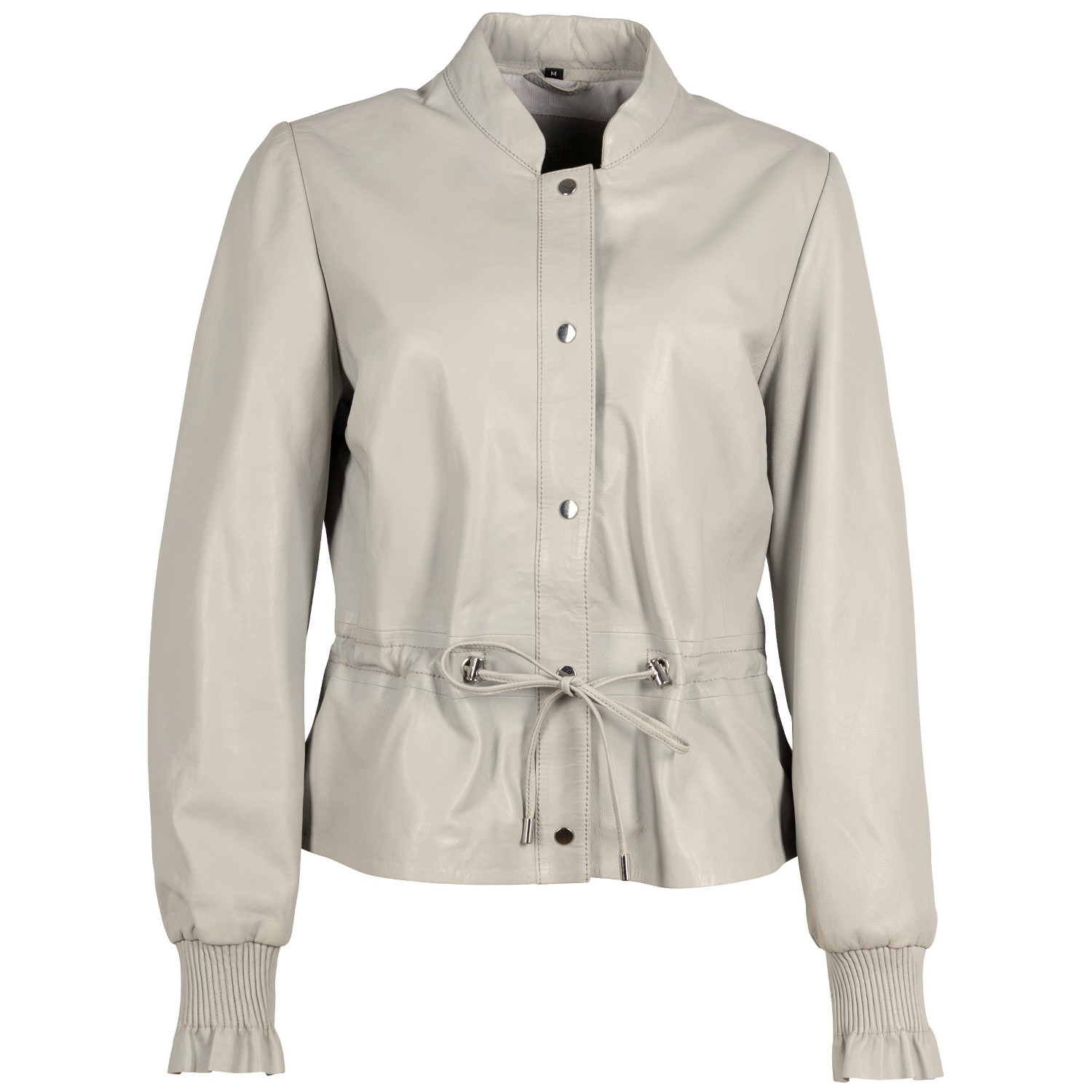 Kurtka skórzana damska Mauritius srebrnoszara MWEbelle – Kurtki skórzane