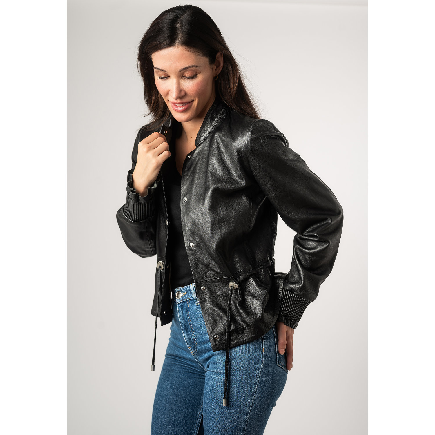 Kurtka skórzana damska Mauritius Czarna MWEbelle – BLACK FRIDAY