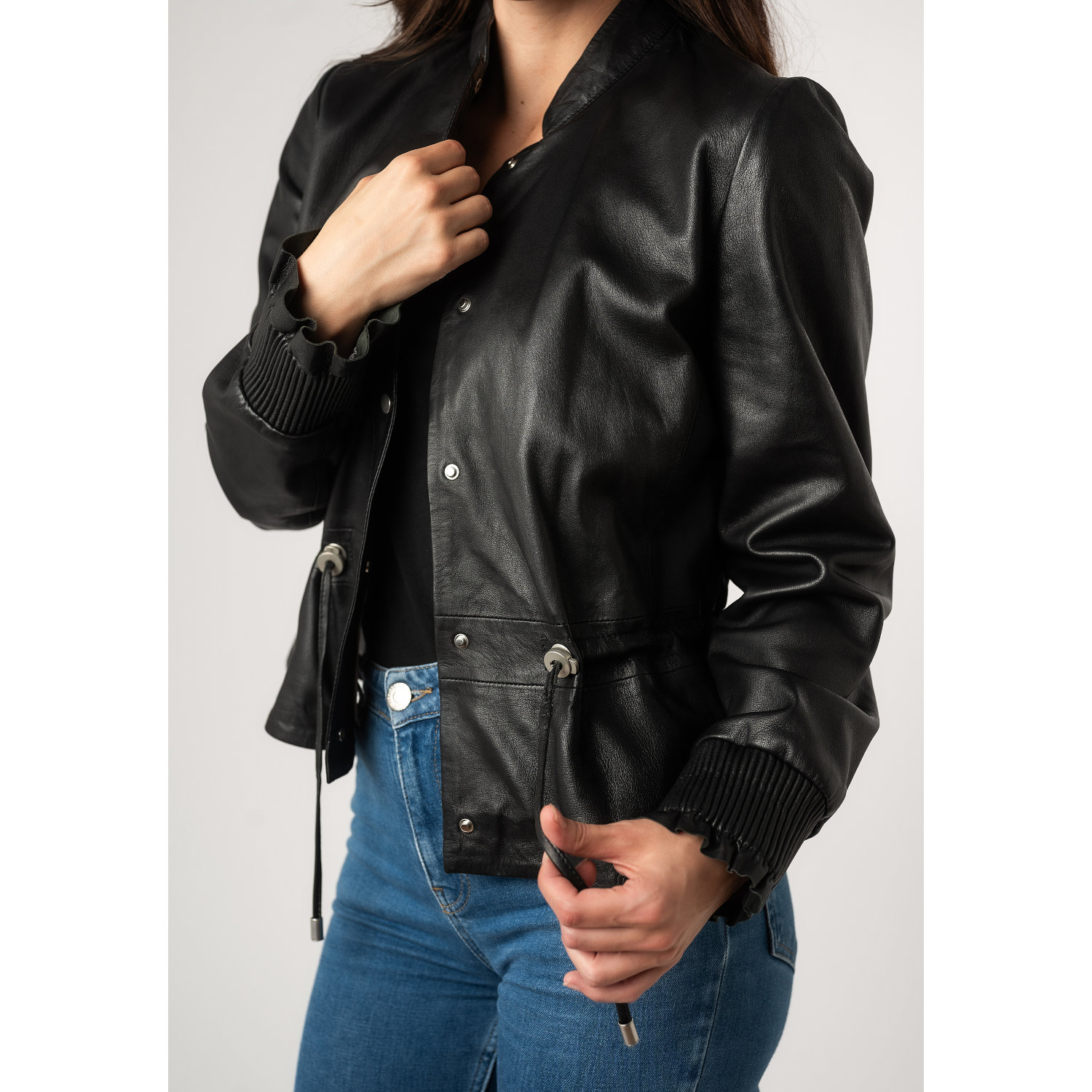 Kurtka skórzana damska Mauritius Czarna MWEbelle – BLACK FRIDAY