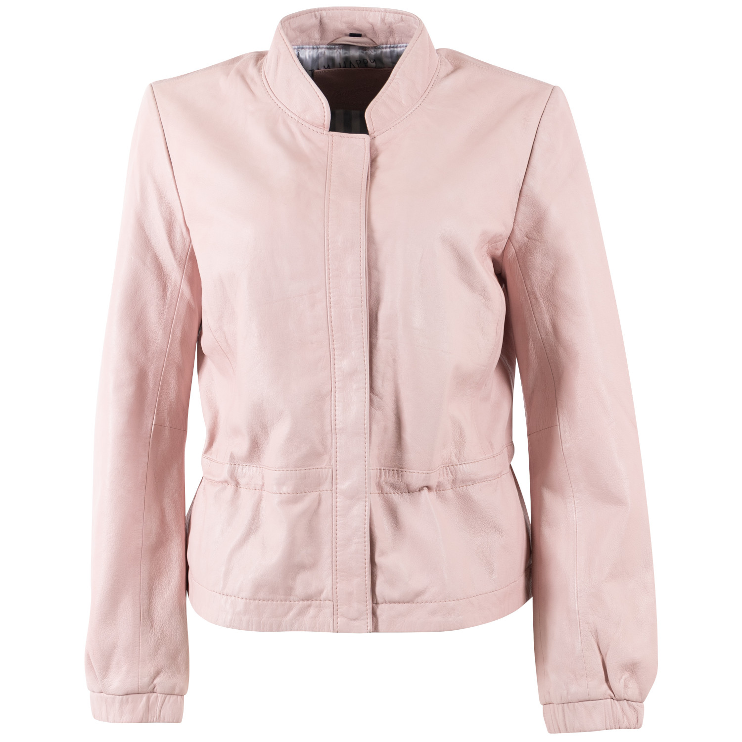 Damska krótka skórzana kurtka Mauritius Dusty Pink MWEliz