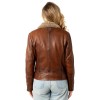 Kurtka skórzana damska Mauritius Ciemny koniak MWElora – Kurtki zimowe