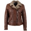 Kurtka skórzana damska Mauritius Ciemny koniak MWElora – Kurtki zimowe