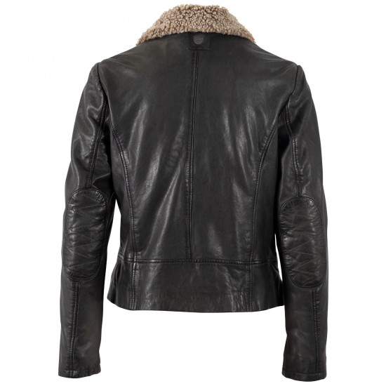 Kurtka skórzana damska Mauritius Ciemna oliwka MWElora