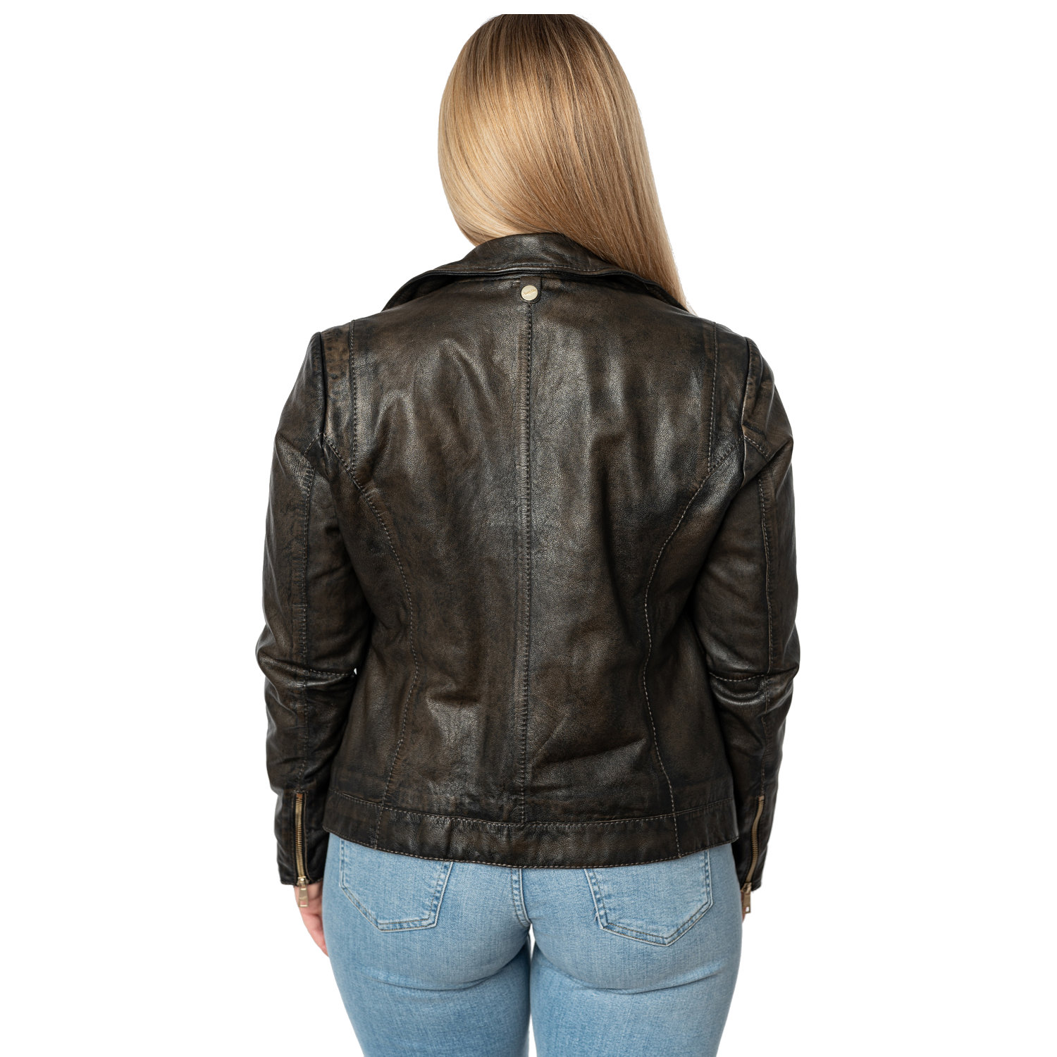 Kurtka skórzana damska Mauritius Antyczna czerń MWEvina – Kurtki skórzane