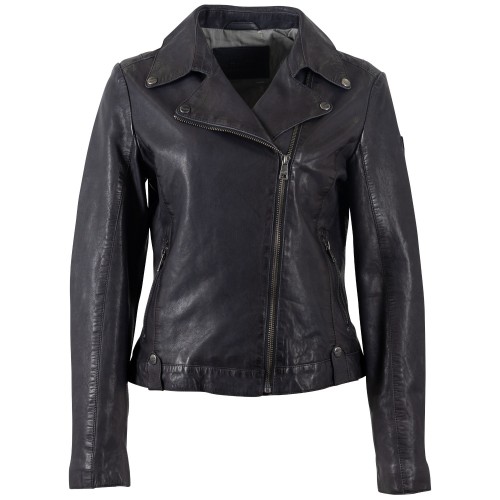 Kurtka skórzana damska Mauritius Ciemnogranatowa MWFarah