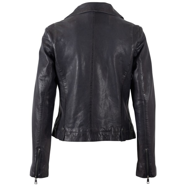 Kurtka skórzana damska Mauritius Ciemnogranatowa MWFarah