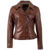 Kurtka skórzana damska Mauritius Ciemny koniak MWFarah - readytowear
