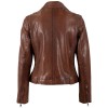 Kurtka skórzana damska Mauritius Ciemny koniak MWFarah - readytowear