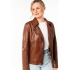 Kurtka skórzana damska Mauritius Ciemny koniak MWFarah - readytowear