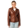 Kurtka skórzana damska Mauritius Ciemny koniak MWFarah – Kurtki skórzane