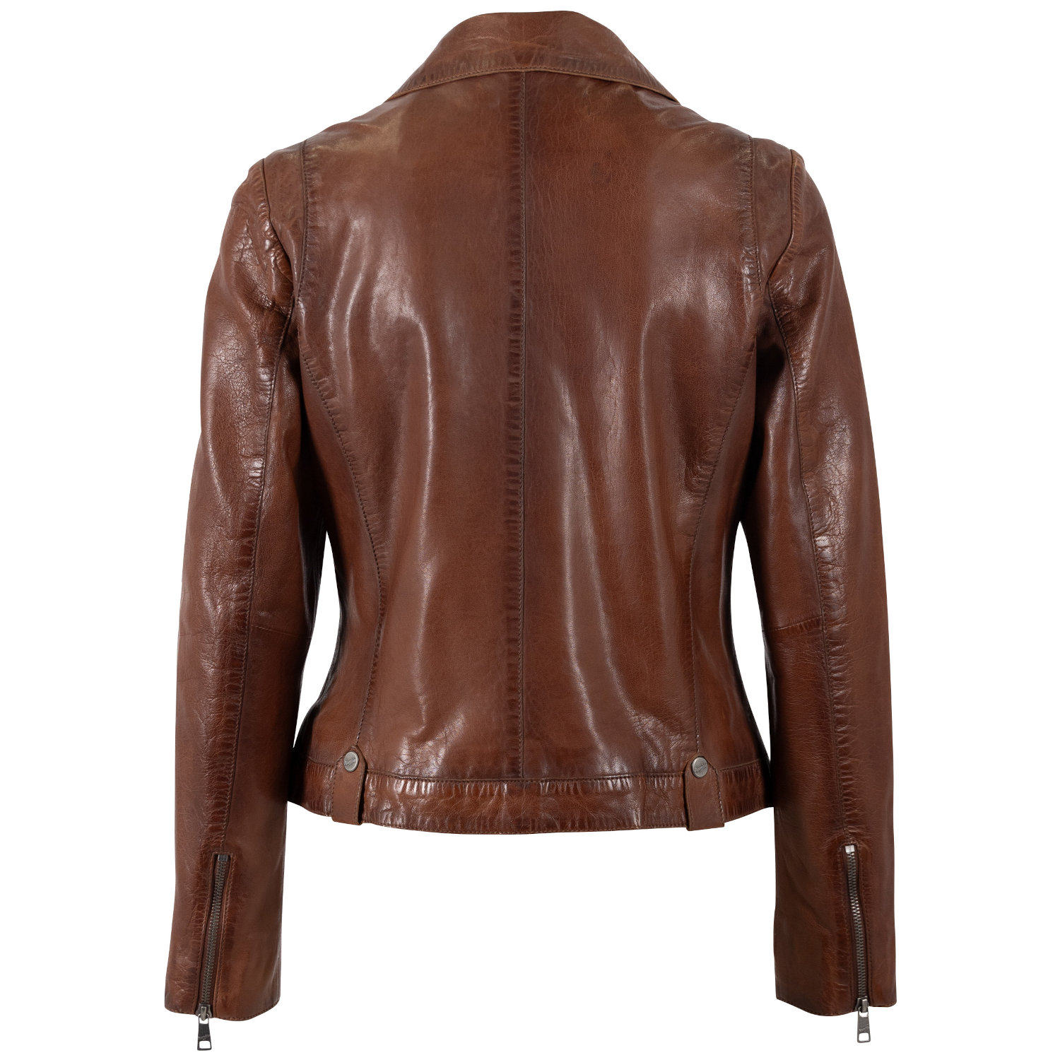 Kurtka skórzana damska Mauritius Ciemny koniak MWFarah – Kurtki skórzane
