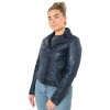 Kurtka skórzana damska Mauritius niebieska MWFarah – Kurtki skórzane