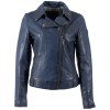 Kurtka skórzana damska Mauritius niebieska MWFarah – Kurtki skórzane