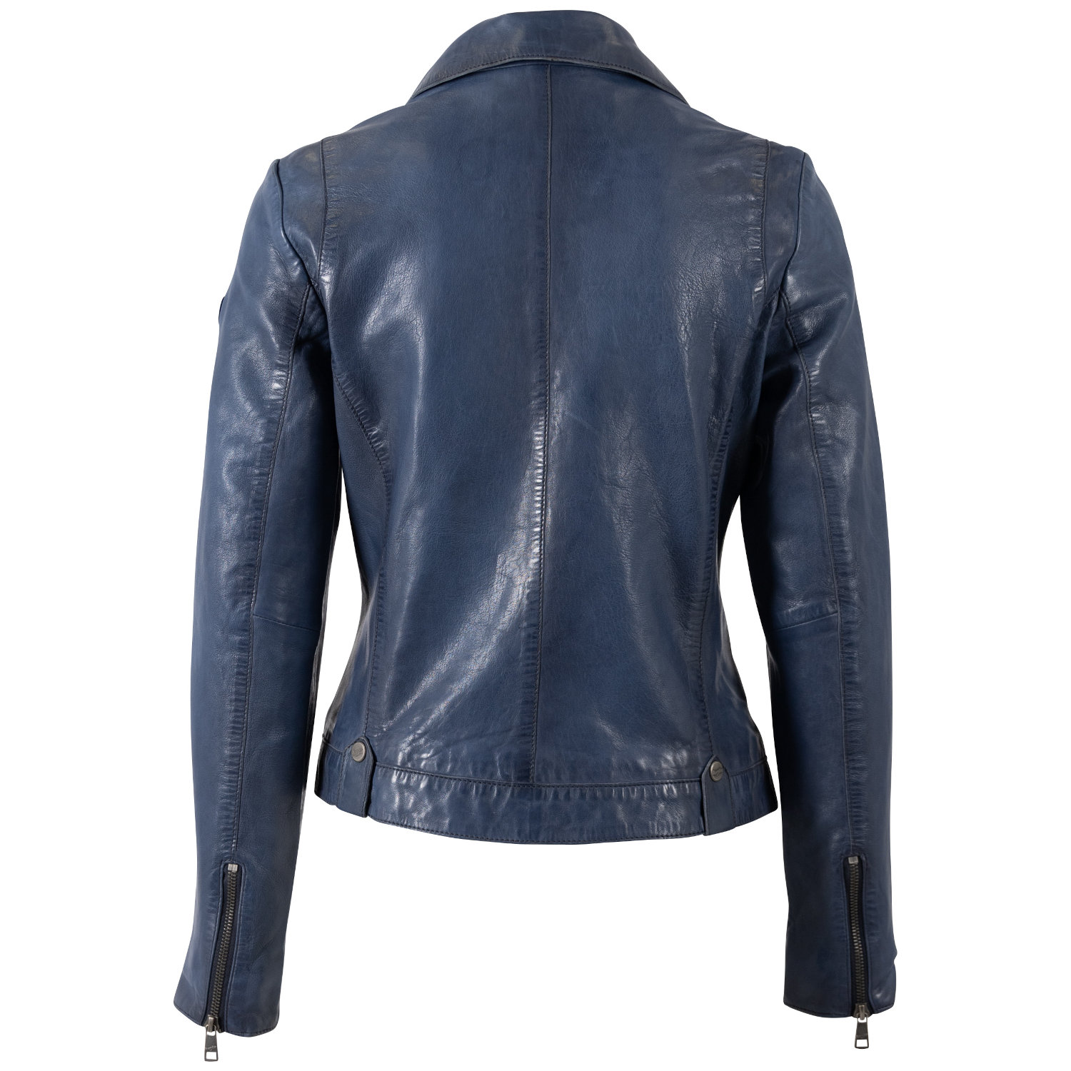 Kurtka skórzana damska Mauritius niebieska MWFarah – Kurtki skórzane