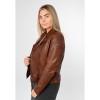 Kurtka skórzana damska Mauritius Cognac MWFarah – Kurtki skórzane