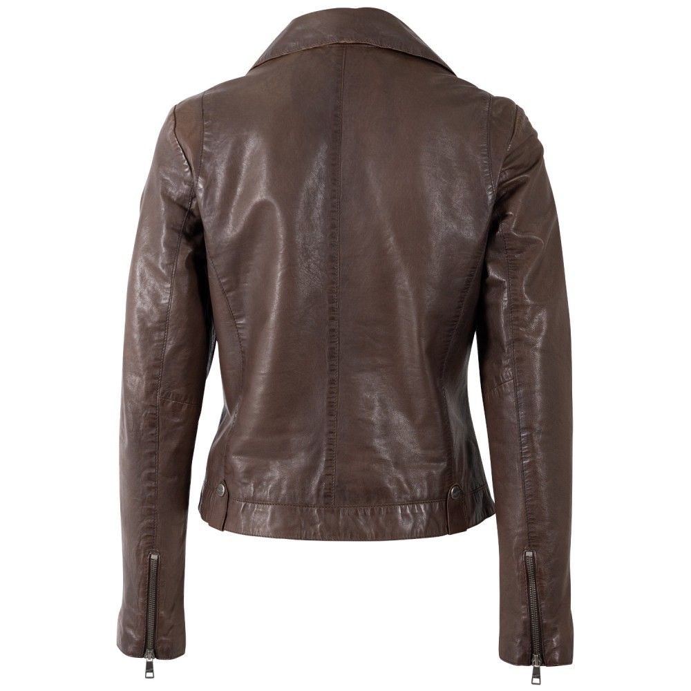 Kurtka skórzana damska Mauritius brązowa MWFarah - readytowear