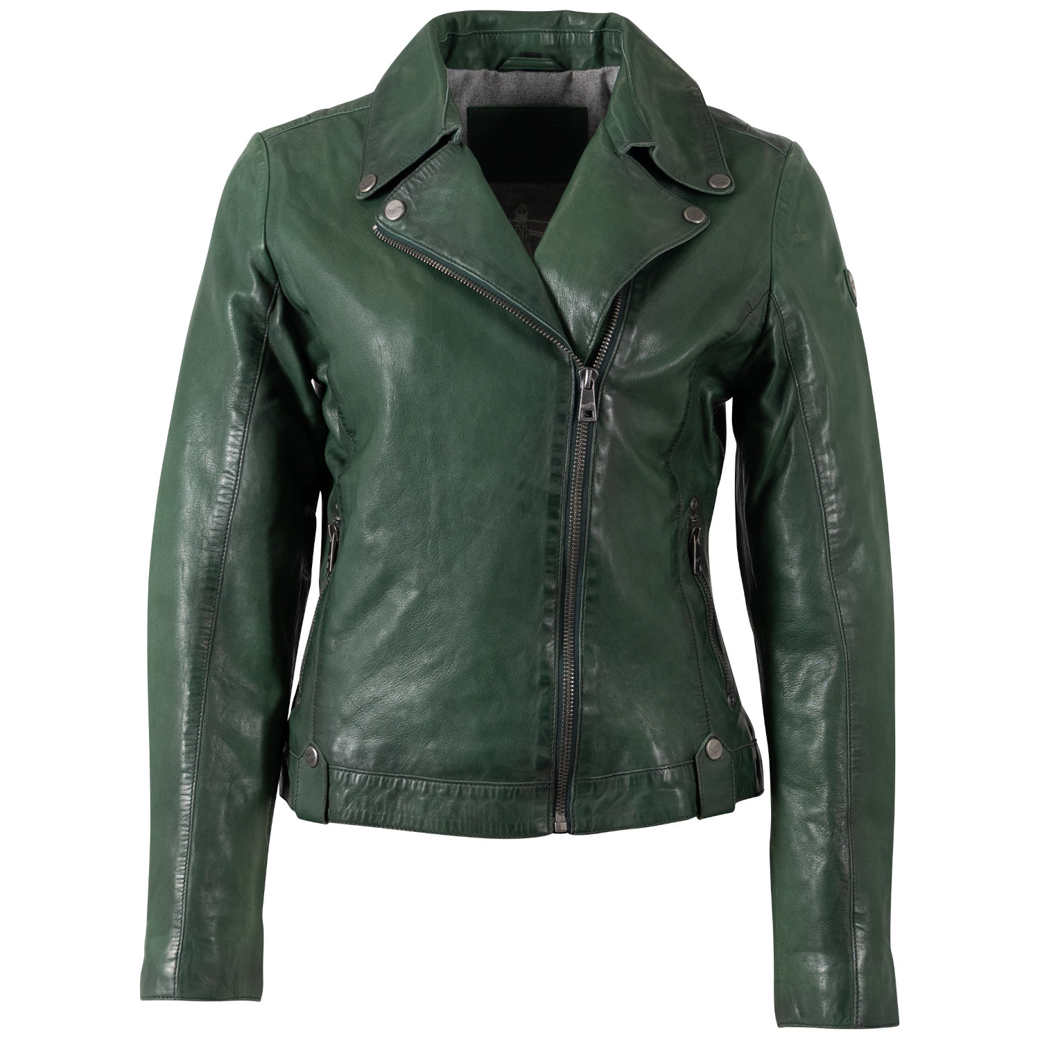 Kurtka skórzana damska Mauritius zielona MWFarah – Kurtki skórzane
