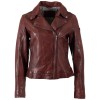 Kurtka skórzana damska Mauritius Ciemny burgund MWFarah - readytowear