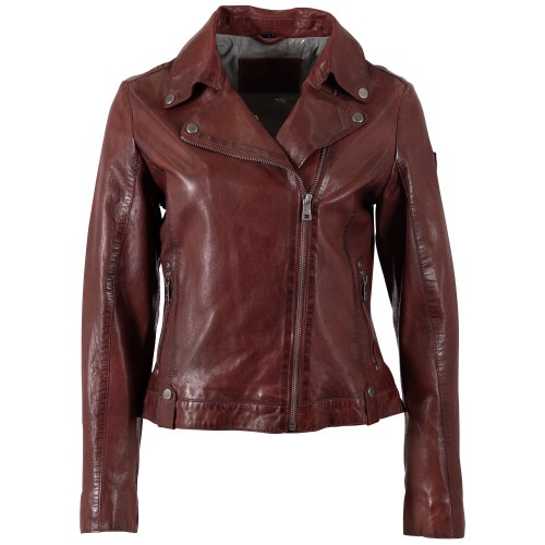 Kurtka skórzana damska Mauritius Ciemny burgund MWFarah