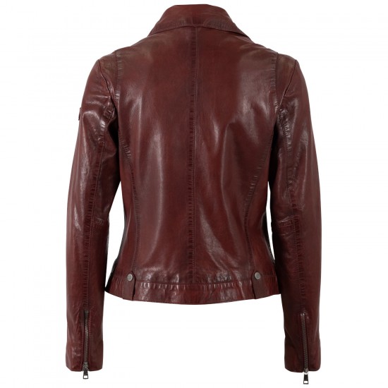 Kurtka skórzana damska Mauritius Ciemny burgund MWFarah