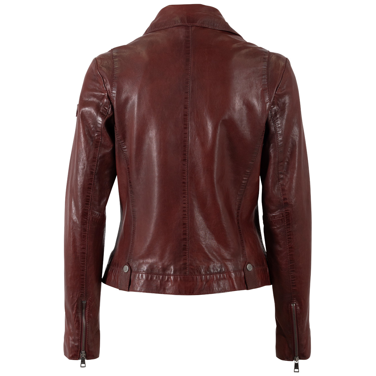 Kurtka skórzana damska Mauritius Ciemny burgund MWFarah – Kurtki skórzane